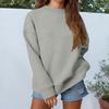 Women's Loose Sports Round Neck Sweatshirt Long Sleeve Casual Top Pullover Sweatshirt