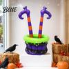 Halloween Party Decoration Inflatable Ice Bucket Witch Legs Beverage Tub Multi-functional Drink Bucket Purple Orange Cooler for Decor Outdoor