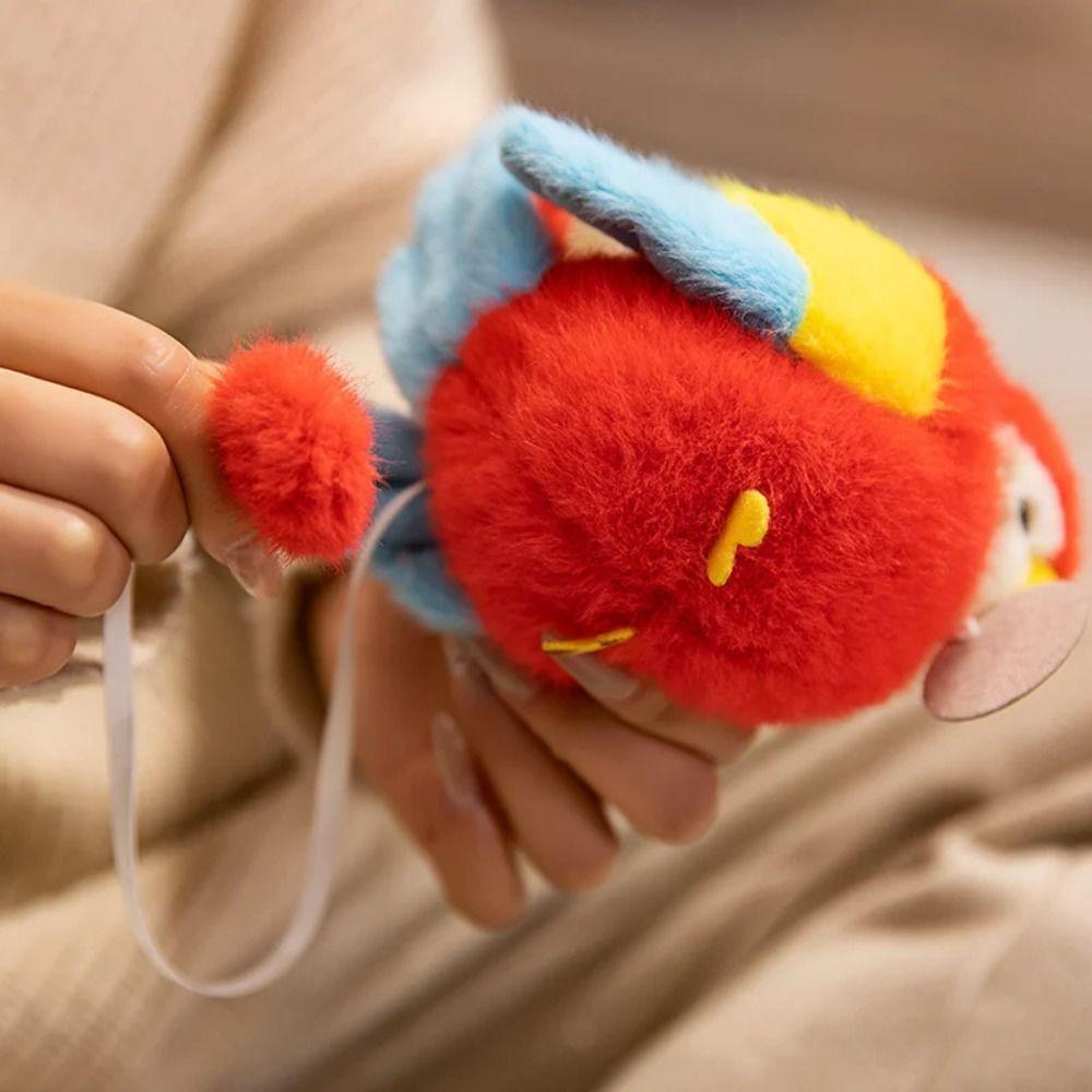 Bag Pendant Parrot Plush Pendant Simulation Standing Shoulder Animals  Birthday Gifts