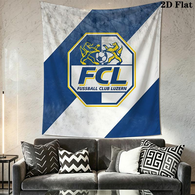 FC Luzern logo Wall Hanging Printed Fabric Blanket Decorative Tapestries for Bedroom Living Room Home Decor