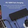 Black Aluminum Alloy Type-C Expansion Dock with DP & HDMI for Five-Screen Independent Display Conversion - 1 Unit