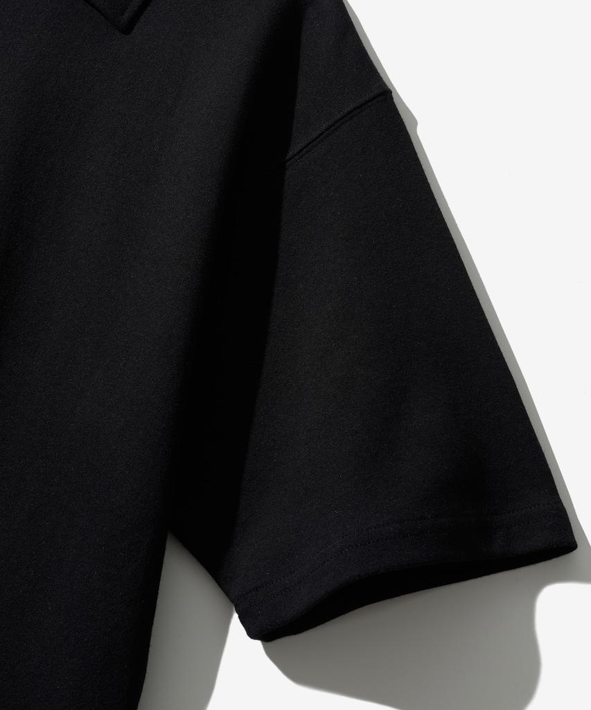 FP142 New Wave Volume Collar Short Sleeve T-Shirt Black Sjst1457
