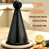 Electrophoretic Black Multi-functional Vertical Grater for Fruits, Vegetables, and Cheese