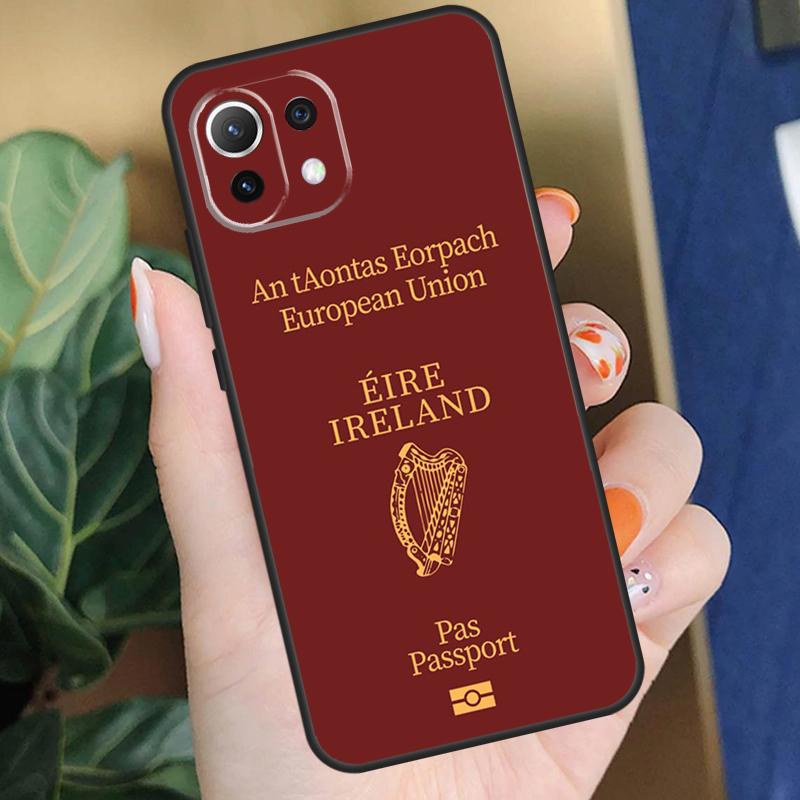Irish Passport Ireland Flag Case For Xiaomi 15 14 Ultra 13T 14T 15T Pro 17 Pro Max POCO X7 X5 X6 F5 F6 F7 F8 Pro Coque