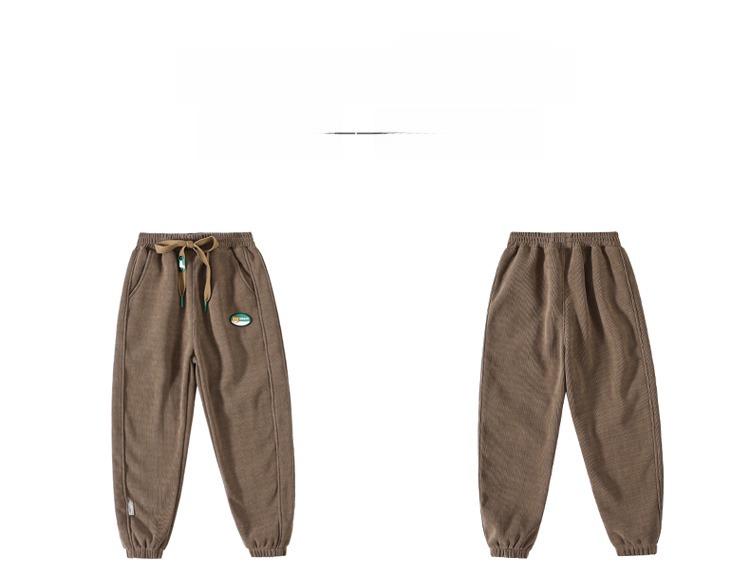 Boys' Corduroy Autumn 2024 Korean-Style Casual Sweatpants