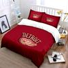 Detroit Logo Red Bedding Set Bedding Duvet Cover Set Duvet Cover Pillowcases  (1 * Duvet Cover 2 * Pillowcases, Without Duvet Insert)