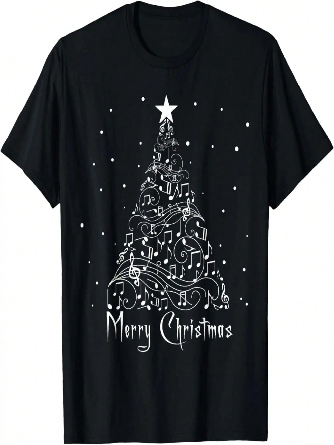 Music Notes Christmas Tree Musical Teacher Music Xmas Tree T-Shirt S разноцветный