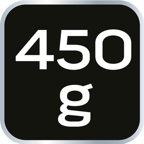 Rubber hammer 58 mm/450 g, black and white rubber
