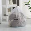1PC Versatile Mesh Laundry Bag with Drawstring Closure, Durable Polyester Breathable Washing Bag, Reusable Travel Storage Pouch