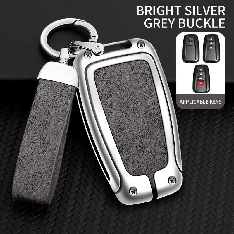 

Zinc Alloy Leather TPU Car Remote Key Bag For Toyota Highlander Camry Corolla RAV4 Prado 2018 2020 2021 2010. 22 Accessories