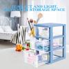 YARNOW Plastic Drawers Organizer 3 Drawer Plastic Storage Plastic Drawer Storage 5.3 x 6.8 x 9 Inch