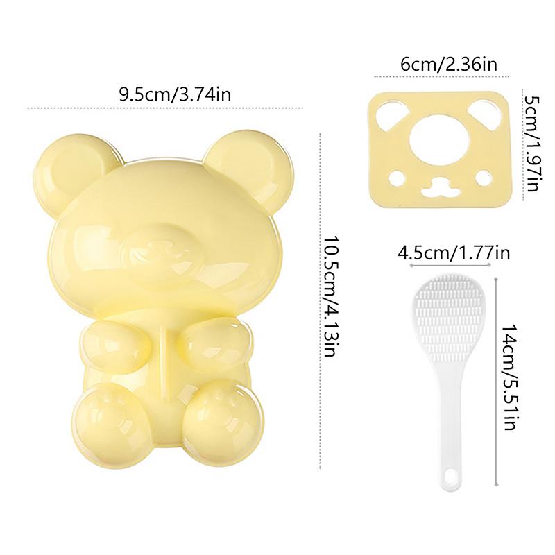 Cartoon Bear Kids Rice Ball Maker Mold Onigiri Mold 3D Bento Box Sushi Kitchen Tools Gadgets Sanwich Decoration Cutter Gift