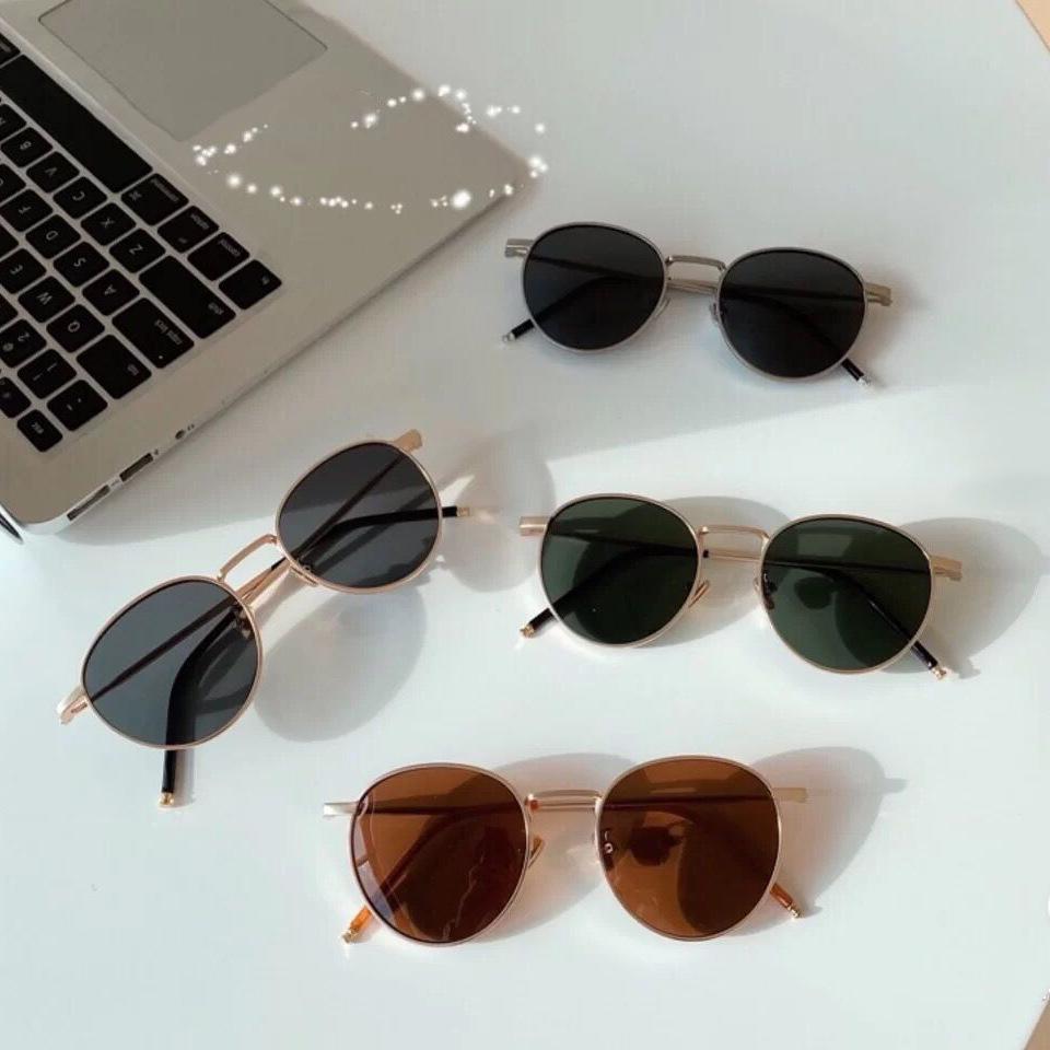 Sunglasses Women'S Street Shot Round Frame Sunglasses Trendy Retro Sunglasses Small Face