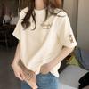 Pure Cotton Short-sleeved T-shirt Women's Summer Design Sense Fashion Western Style Top