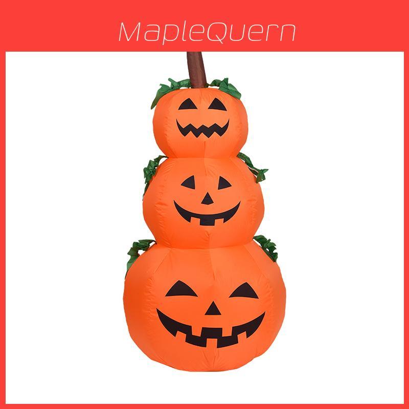 Stunning 4ft Halloween Inflatables Pumpkin Decoration With Bright Led Lights For Outdoor Fun