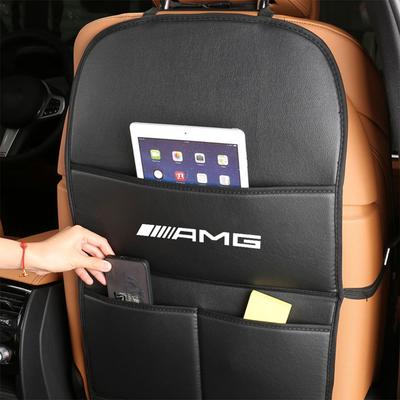 Car Seat Storage Organizer Multifunctional Leather Car Back Multi Pocket Storage Bag For Mercedes Benz AMG W204 W203 W212 W124