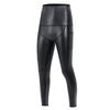 Pantaloni Sportivi Uomo Compression Shaping in Pelle Controllo Pancia Fitness Yoga con Tasca