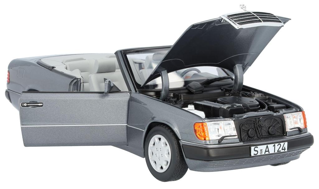 [Mercedes-Benz Collection] Genuine 300 CE-24 Cabriolet A124 1/18 Scale Pearl Grey Diecast Model