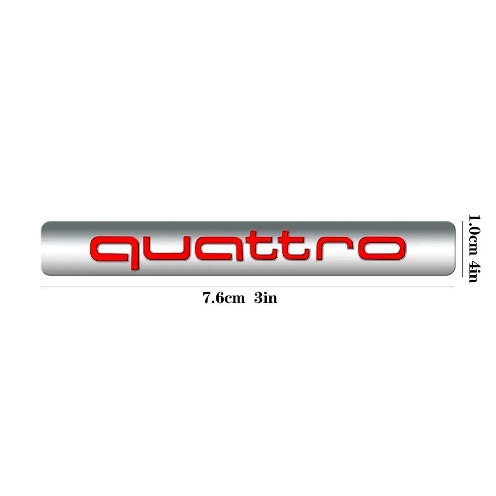 2026 Hot 1pc 3D ABS Car Styling Quattro Badge Emblem Rear Trunk Decor Sticker Decals For Gwjd8 Quattro A4 A5 Q5 A1 Q7 B6 B8 B7 B9 B5 A3 8P