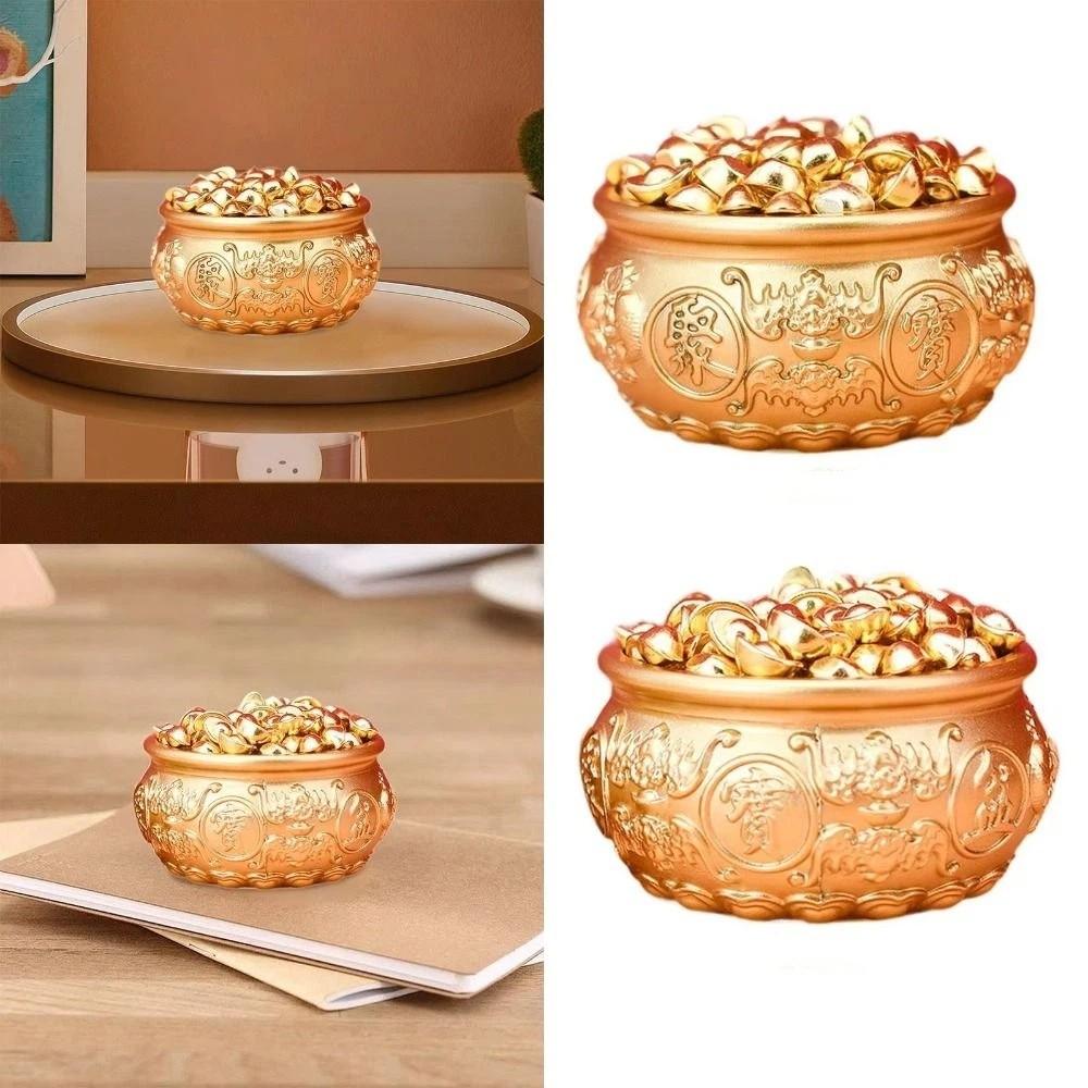 Zinc Zinc Alloy Gold Ingot Ornaments Crafts Auspicious Ornaments Cornucopia Ornaments  Jewelry Storage