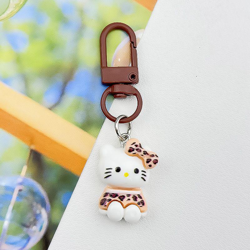 

Ключниця з смоли Hello Kitty з леопардовим принтом: Милий Брелок-Рюкзак Кіт