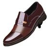 Men's Spring Breathable Leather Shoes - Business Casual, British Style, High-End Pointed Toe for Formal or Wedding Occasions.