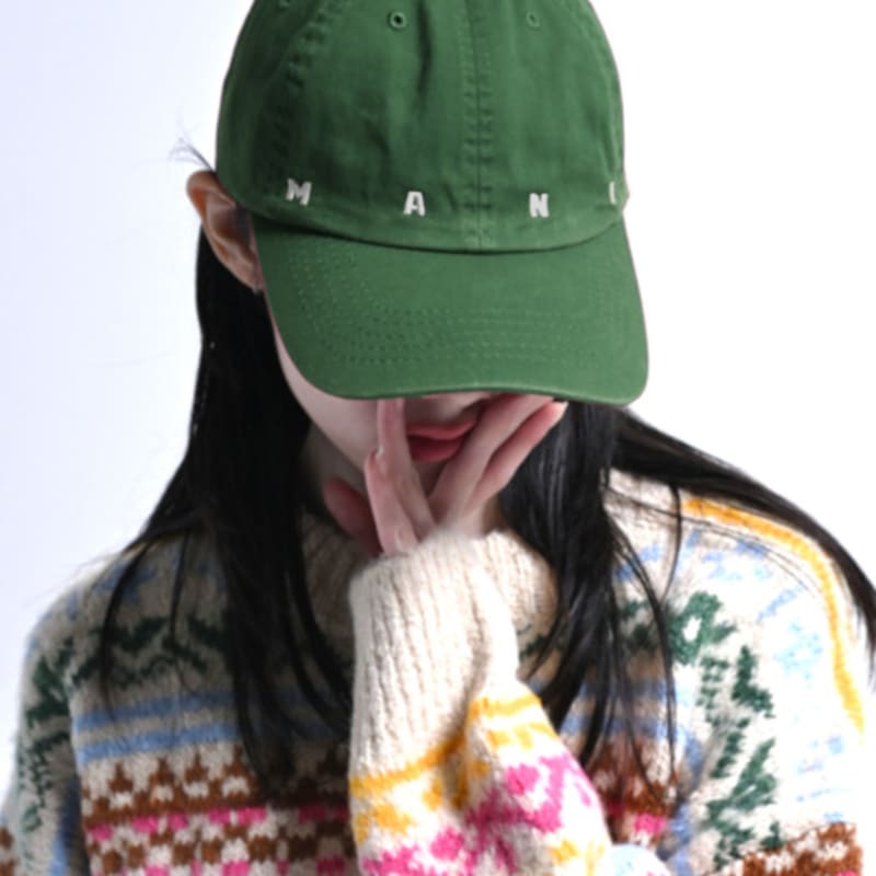 MANI MAKUS satellite signature ball cap [Forest_GREEN]