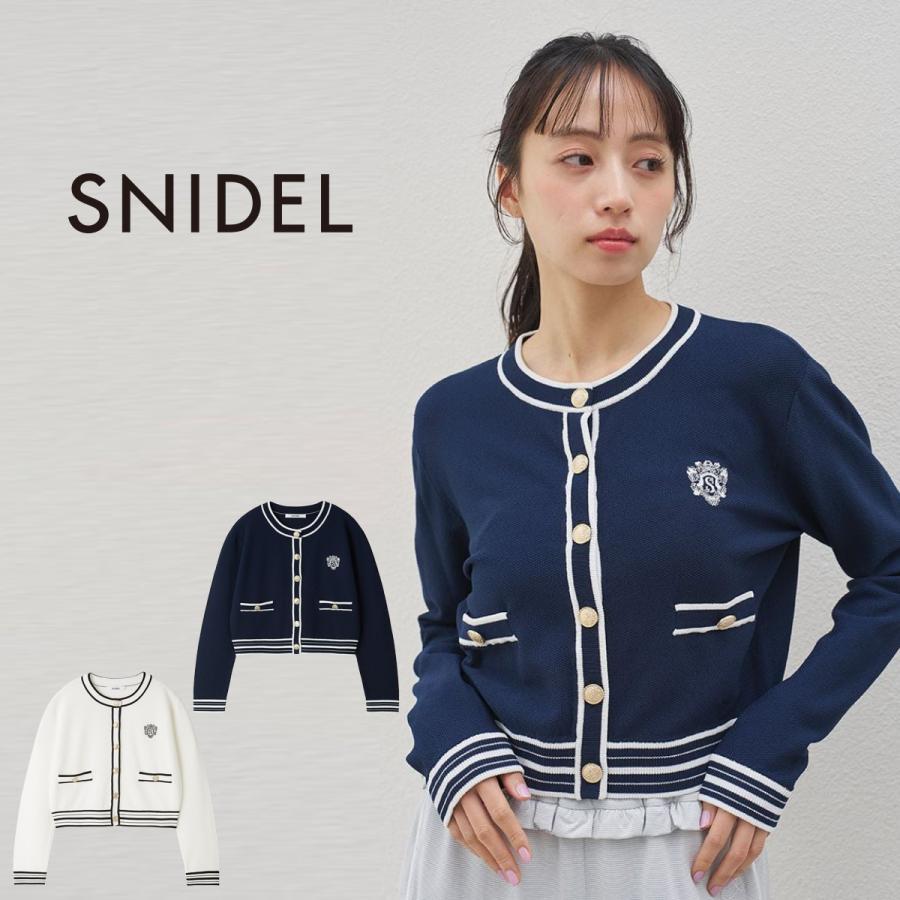 SNIDEL UV Protection Emblem Knit Cardigan swnt262027 Women s Tops Cool Touch Insulation Machine Washable Adult Casual Elegant SNIDEL