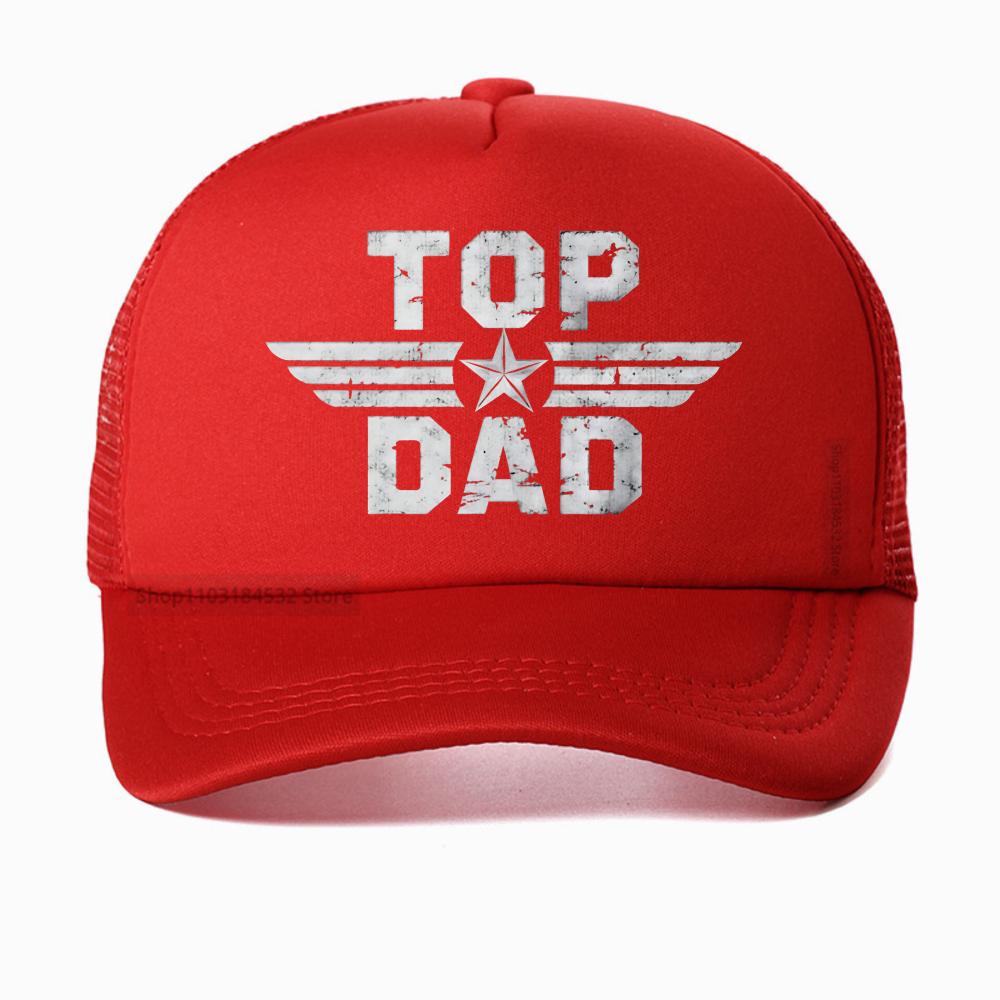 Top Dad Letter Print baseball cap Unisexs Casual Comfy Fathers Day caps Dad Gifts Unisexs hat Breathable adjustable trucker hat Adjustable