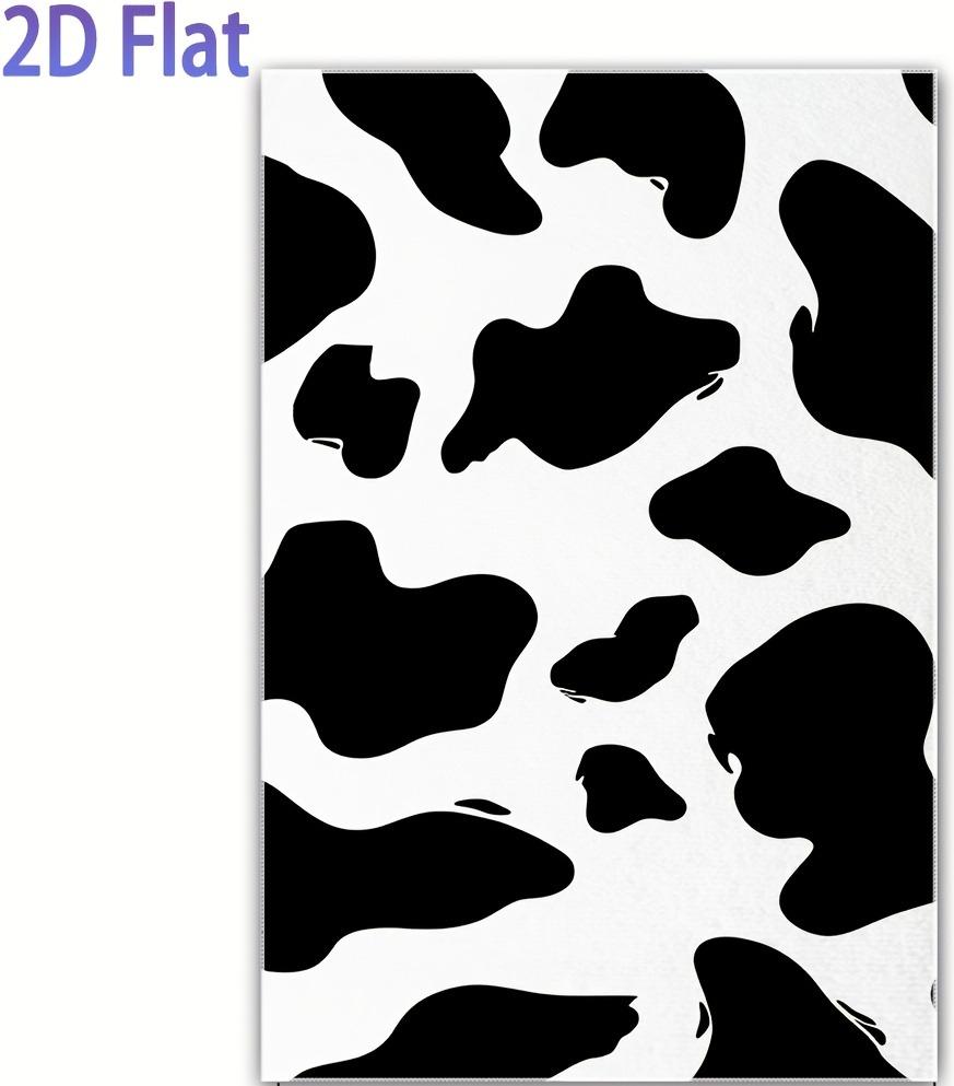 Cow Print Bath Towel Black and White Cow Pattern Soft Microfiber Towel for Bathroom Beach Travel Cute Farm Animal Print Hand W40*H60(CM)
