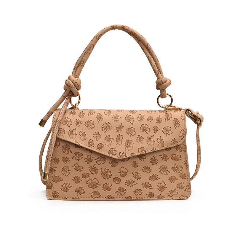 Small Square Bag Women's Bag 2025 Simple Embossed Retro Shoulder Bag, This Year's Popular Bag Women's New Casual Messenger Bag