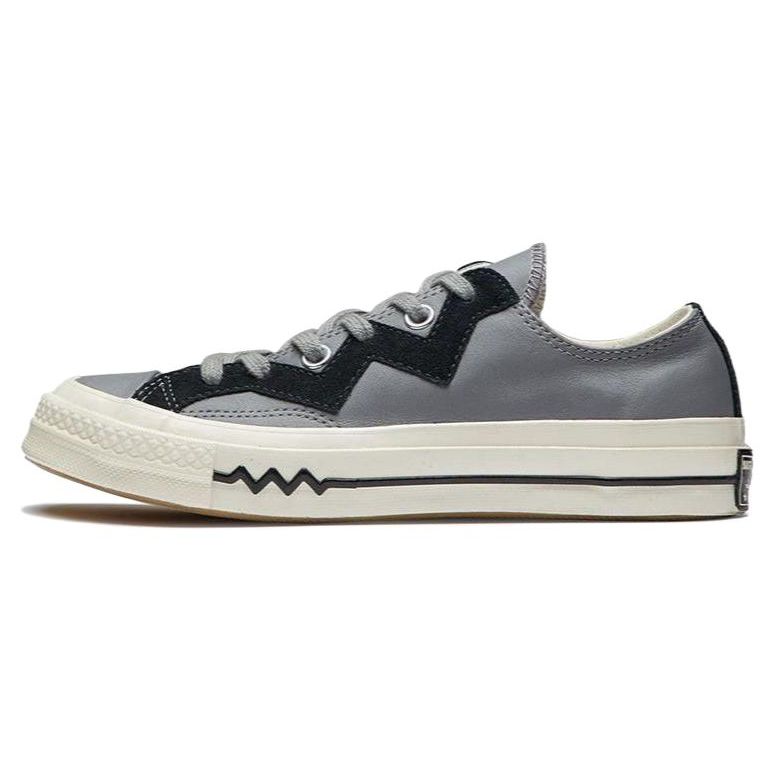 Converse Chuck 1970s Low Top Lace-Up Canvas Shoes Women Sneaker Gray Black 566137C