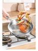 Premium Titanium Non-stick Hammered Frying Pan with Steel Layer, Ideal for Steaks, Flat-Bottomed Design