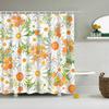 Tropical Green Plant Palm Leaves Bathroom Accessories Set Shower Curtain Bathroom Curtains Waterproof Polyester with Hooks