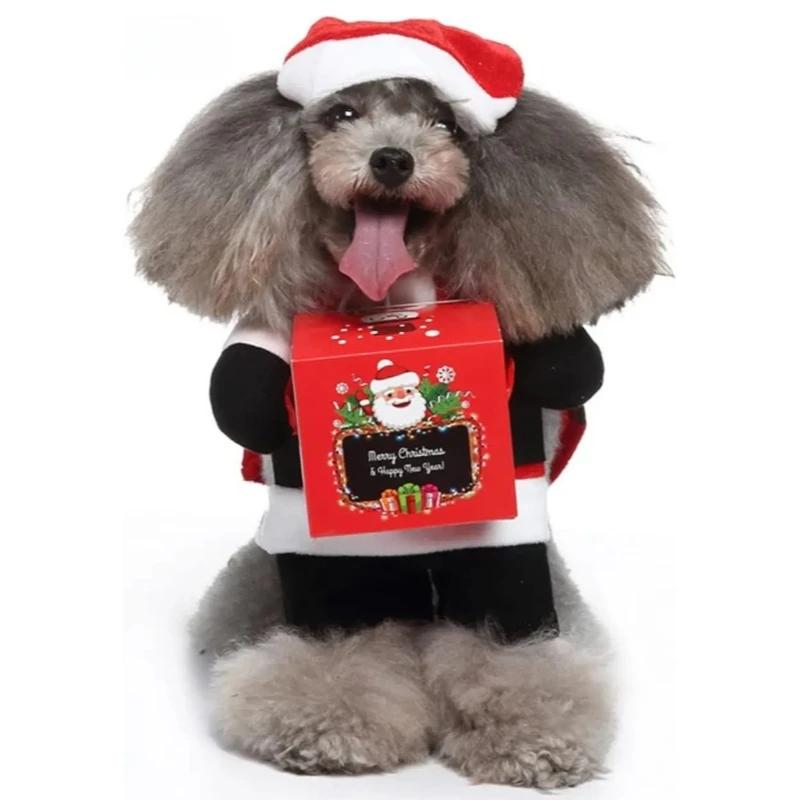 Kreatywne Ubranka dla Psa Stojące Transformacja Zabawny Kostium dla Psa Śliczna Dekoracja Poliestrowa Ubranka dla Psa Małej Rasy Transformacja Świąteczna Produkty dla Zwierząt