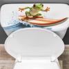 Surfařské žabí samolepky na WC, Personalizované dekorativní samolepky do koupelny