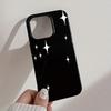 Korean Twinkling Star Pattern Soft Phone Case For iPhone 11 12 13 14 15 16 Pro Max X XR XS 7 8 Plus 16E Black Protective Cover