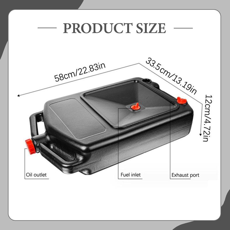 Oil Drain Pan with Handle Fluid Drain Pan Oil Change Oil Drain Container for Pouring Lawn Mowers Truck Transport Garage