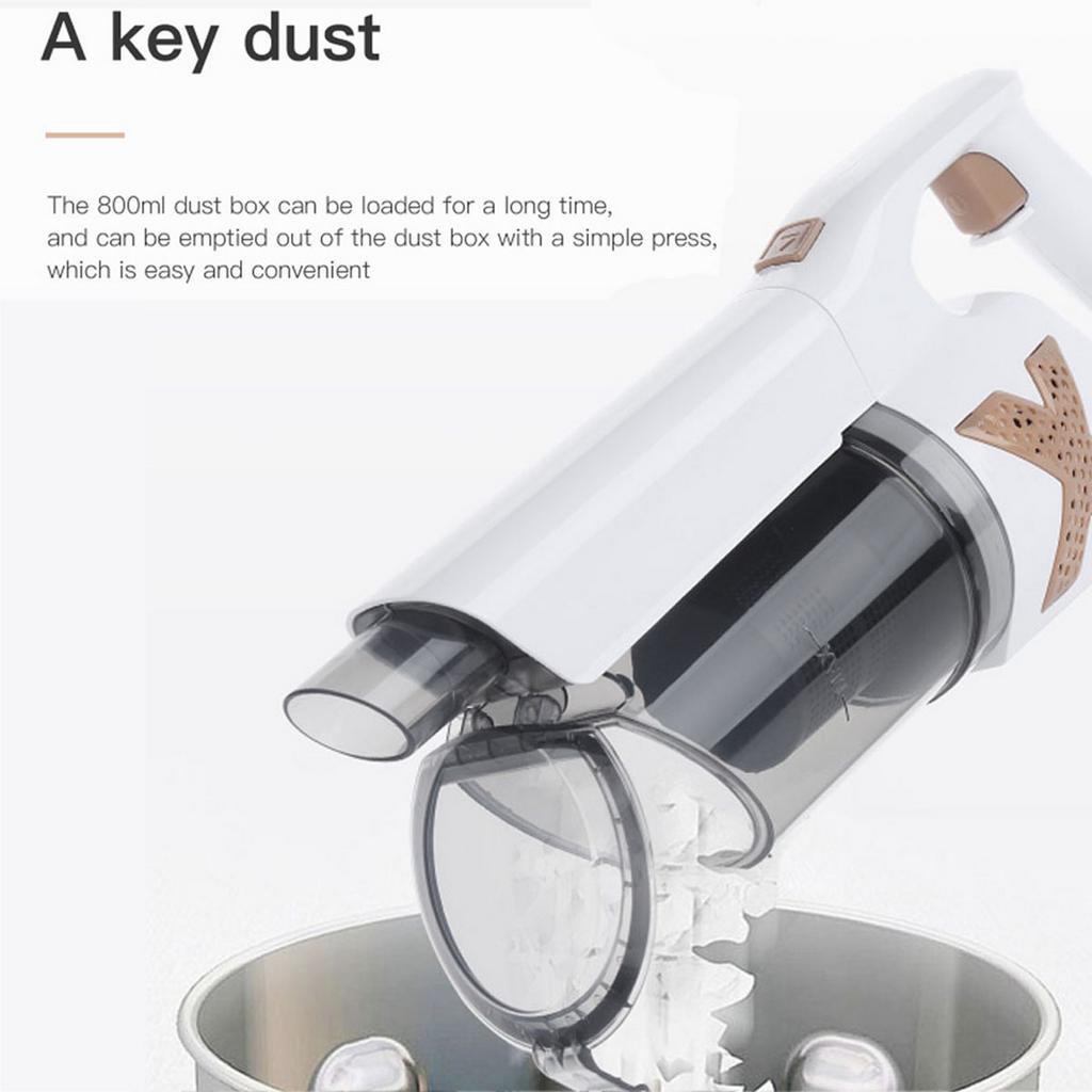 150W 5-9KPa 100-240V For Home White Strong Suction Brushless Motor Mite Removal Cleaner Brushless Handheld Cordless Vacuum Cleaner