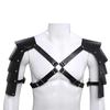 Faux Leathers Warrior Double Shoulder Armors Body Chest Harness Cosplay Costumes