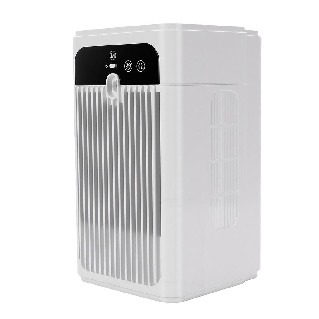 Desktop Air Conditioner with Timer Clock Ambient Temperature Display Quiet 500ML Rechargeable Desk Air Cooler Fan for