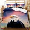 Eagle Bettbezug-Set Polyester Bettwäsche für Jungen Teenager Erwachsene King Queen Größe Grau Weiß Bettbezug Bettset Steppdeckenbezug