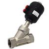Stainless Steel Pneumatic Y-Type Angle Seat Valve for Steam (Internal Thread)