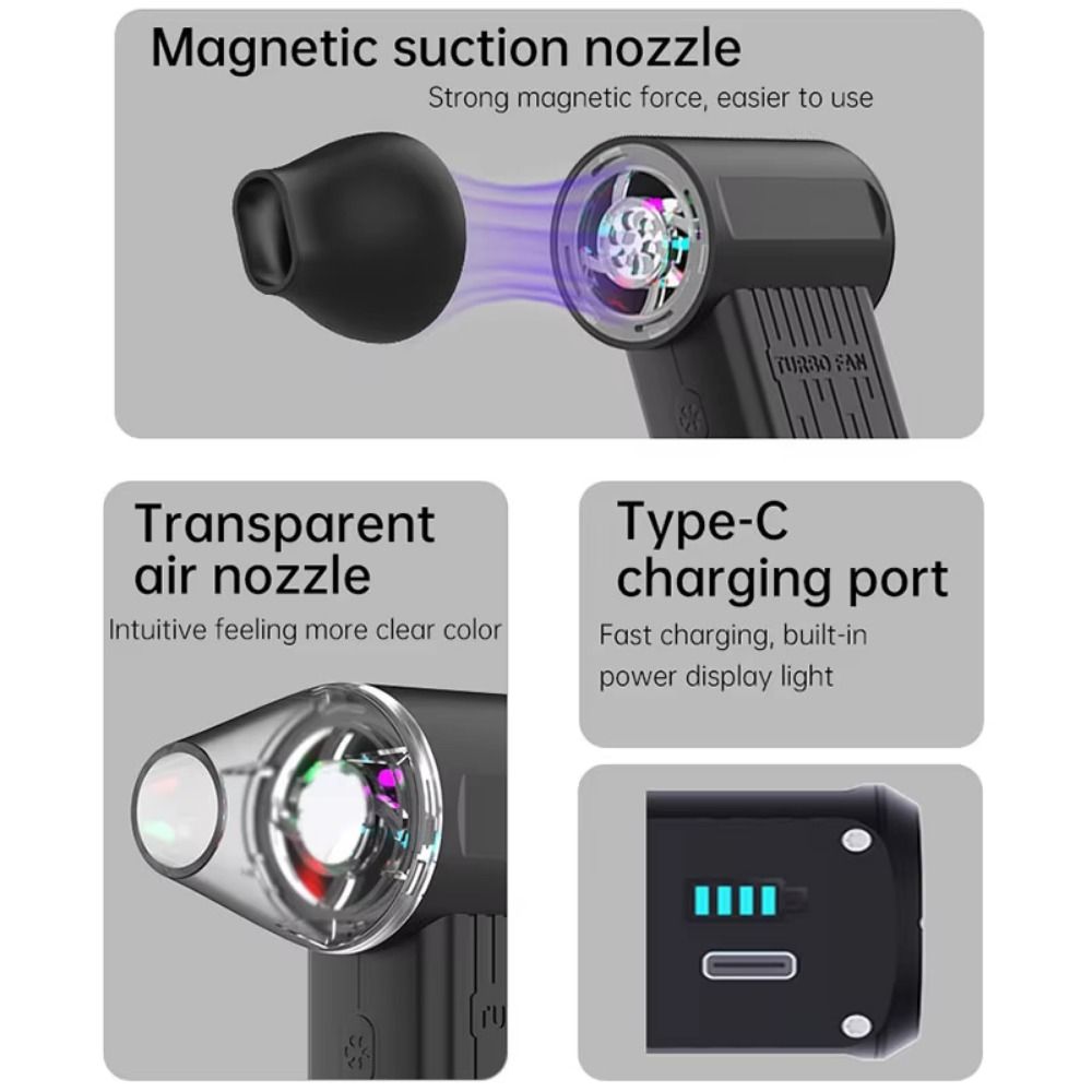 High Power Mini Violent Turbofan Brushless Motor Powerful Dust Blower Electric Air Blower Car