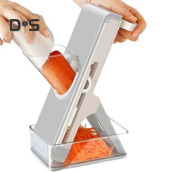 Gemüseschneider, Hobel, Klingen aus rostfreiem Stahl, Würfelschneider, multifunktionales Küchengerät für die schnelle Essenszubereitung