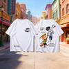 202526 Summer Disco Zootopia Themed Printed Pure Cotton Tshirt Fashionable Loose and Casual Shortsleeved Unisex