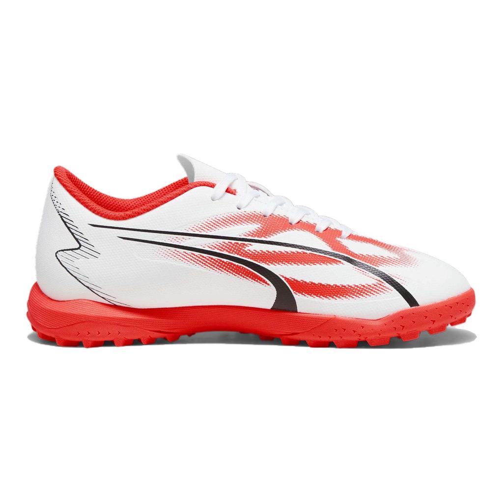 Puma Ultra Play TT Rubber Studs Soccer Shoes Kids Soccer Shoes White Red Black 107533-01