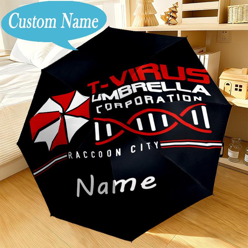 Custom Name Umbrella Resident Umbrella Corporation Umbrella 8-Frame for Travel, Camping, Casual Lightweight Portable, Essential for Family Gifts