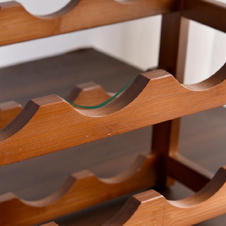 2 Tiers/3 Tier Wood Wine Rack Freestanding Wine Bottle Storage Holder Stand