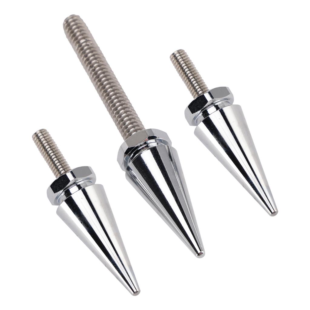 3 Spiked Windshield Bolts Black For Harley Electra Glide Tri Glide Street Glide 2014-2025